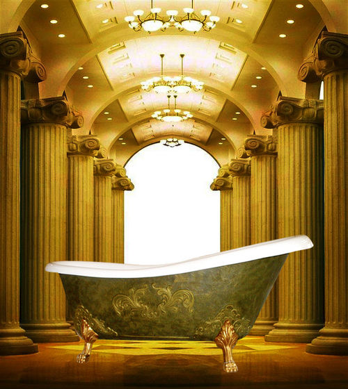 100% Acrylic Solid Surface Bathtub