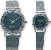 Metallic Pair Watches In Steel Band