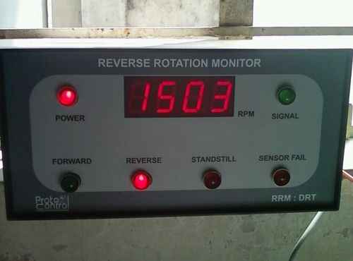 Reverse Rotation Monitor - IP 65 Rated Sturdy Casing, 1-6000 RPM Range, Digital Display for Speed & Direction Alerts