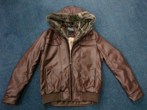 Mens Fur Washed PU Leather Jackets