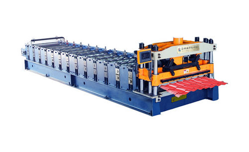 Glazed Tile Roll Forming Machine - 10.5Kw Total Power, 8500mm x 1500mm x 1400mm Dimensions, Hydraulic Cut & Punch, 2000mm/min Speed