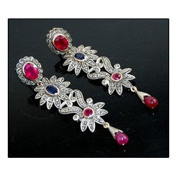 Ruby Victorian Earrings