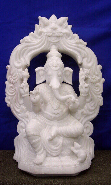 White Marble Ganesha Statue