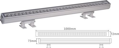 LED Wall Wash Light - Aluminum Alloy, 1000mm x 72mm x 73mm | IP65 Rated, 256 RGB Color Brightness, 25° Beam Angle, Versatile Outdoor-Indoor Use