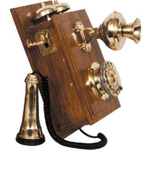 Wooden Base Telephone