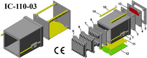 Plastic Electrical Panel Cabinets Din 96*96*110