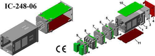 Robust Plastic Plug In Housings Ic-248-06 Din 48*48*90