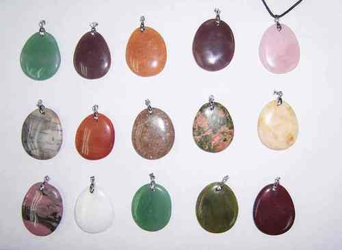 Gemstone Slices Pendants