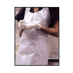 White Sleeveless Disposable Apron for Hospital Use