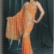 Designer Orange Saree