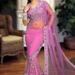 Designer Pink Net Saree