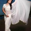 Party Wear White Saree