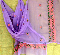 Embroidery with Contrast Colors on Colored Base Stoles