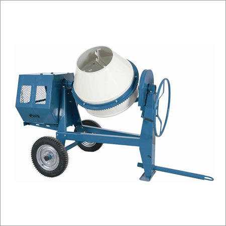 Reversible Concrete Mixer Machine - Durable Steel, Towed by Tractor or Vehicle, Two-Jack Front Axle Locking System