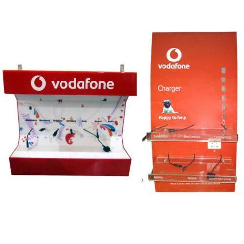 Commercial Mobile Charging Stations - Acrylic & Metal, Varied Sizes, Red | Multiple USB Ports, Durable Design, Brand Visibility, Easy Access