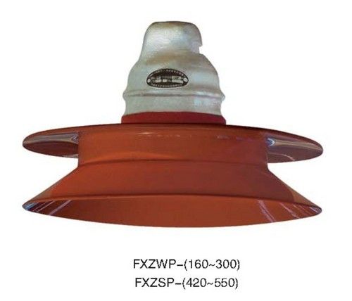 Cap And Pin Suspension Porcelain (Glass) Insulator With Composite Shed for D.C. System