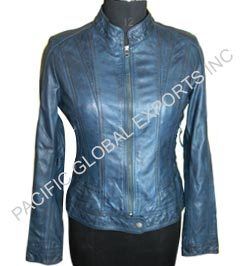 Two-tone Leather With Ombre Effect Jacket