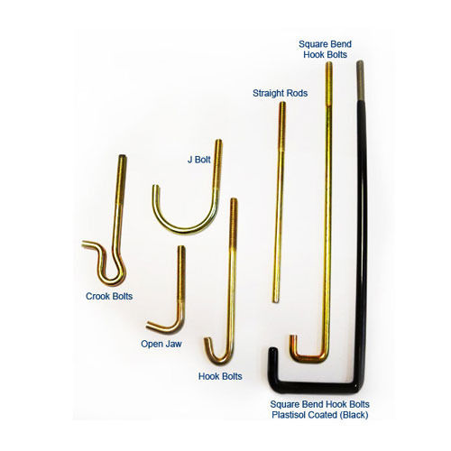 Hook Bolts - High Grade Steel, Durable J/L Pipe Hooks with Corrosion Resistance, Longer Service Life, High Tensile Strength