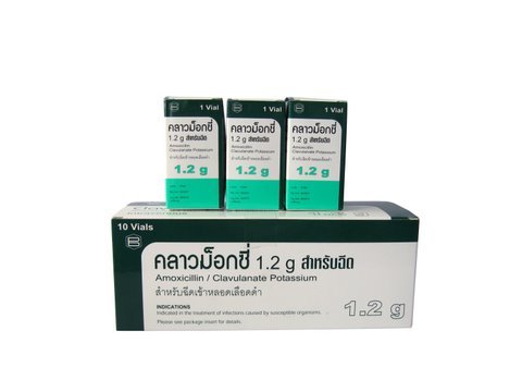 Amoxicillin Sodium and Clavulanate Potassium for Injection - 1.2g Dose, 10 Vials | Broad-Spectrum Antibacterial, Intravenous Use, Refrigerated Storage