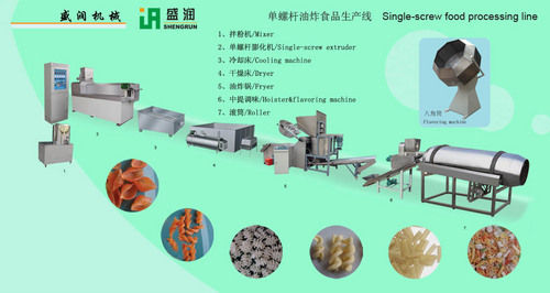 Crispy Pea/Screw/Shell Potato Food Processing Line