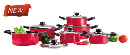 13Pcs Aluminum Cookware Set Sith S/S Lid