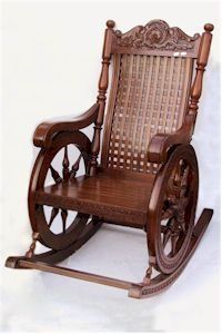 Ship Wheel Rocking Chair