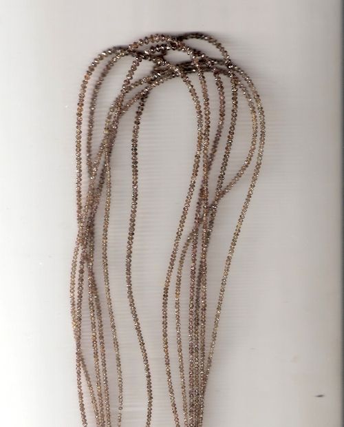 Light Brown Diamond Beads