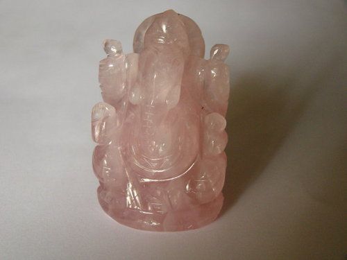 Rose Quartz Ganesha Statue