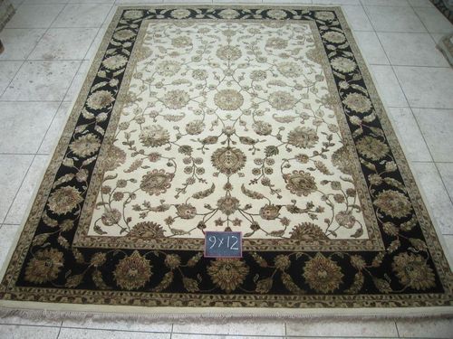 Handmade Ivory Silk Carpet