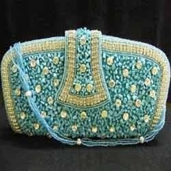 Turquoise Gemstones Beaded Clutch