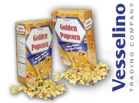 कारमेल और मूंगफली के साथ पॉपकॉर्न