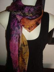 Multicolored Pure Silk Scarf