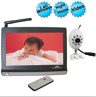 Wireless Widescreen 7 Inch Lcd Baby Monitor With Night Vision Camera