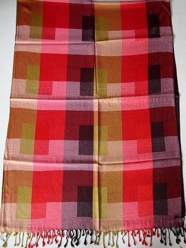 Viscose Multicolor Check Scarves