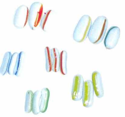 Glass Opal Strip Beads