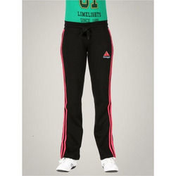 Women Stripe Black Track Pant