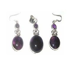 Amethyst Earring Set