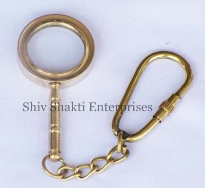 Brass Magnifier Key Chain