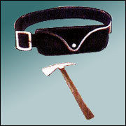 Leather Belt With Pouch And Fire Man Axe