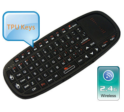 Ultra Slim Mini 2.4g Wireless Keyboard With Touchpad And Laser Pointer