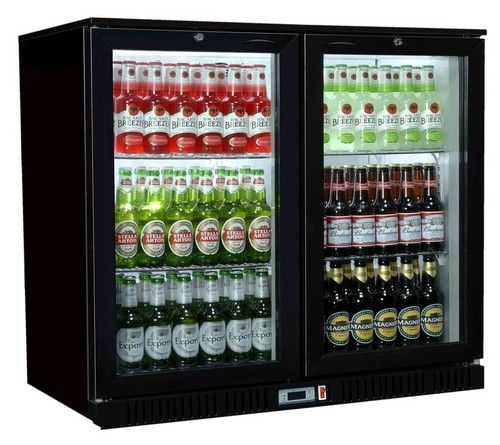 Back Bar Bottle Cooler - Double Door