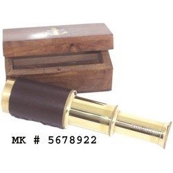 Brass Telescope With Wooden Box