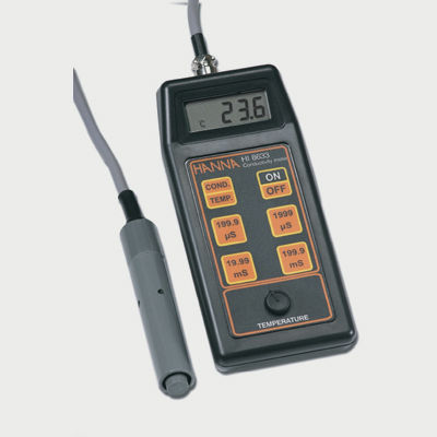 Multi-Range Conductivity Meter with 4-Ring Potentiometric Probe