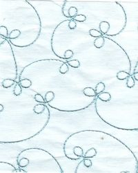 Baby Blue Handmade Paper With Embroidery