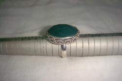 Checker Green Onyx Ring