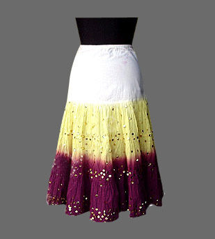 Sequin Crinkled Skirt