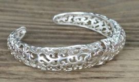 Silver Bracelets - Silver Material, Colorful Designer Patterns | Trendy Fashion-Forward Accessory