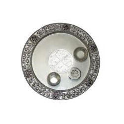 Decorative Silver Pooja Thali