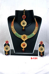 Gold Plated Polki Necklace Set