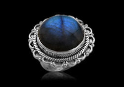 Handmade Ring With Labraodorite Stones